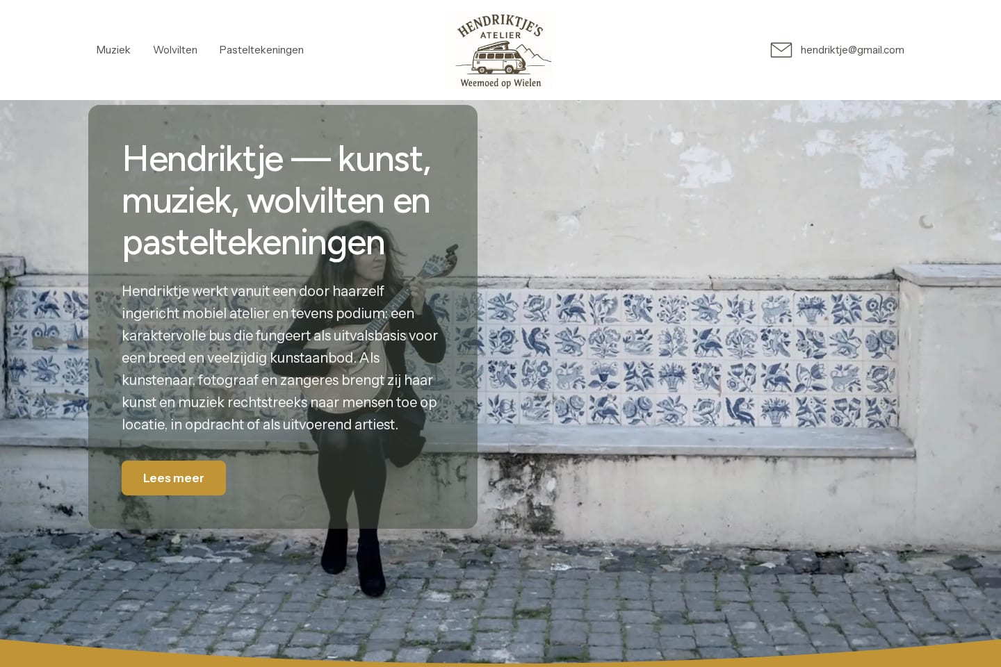 Screenshot van Hendriktje — website door Invoker